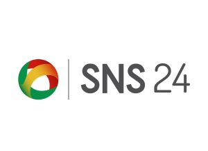 Logótipo do SNS 24, serviço digital do Serviço Nacional de Saúde que permite aceder a orientação, triagem e apoio aos utentes em Portugal.