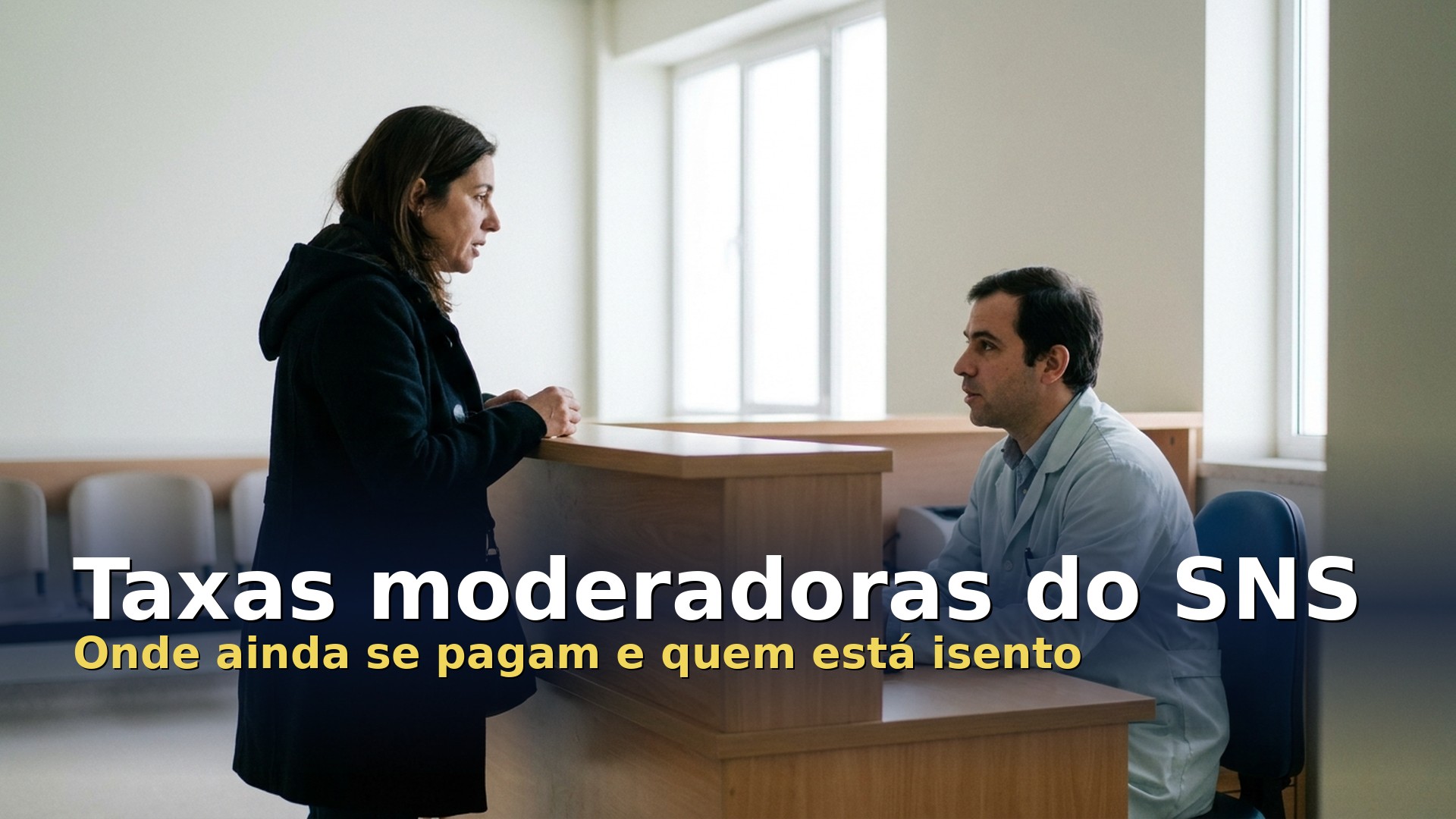 Taxas moderadoras do SNS: balcão de admissão de um serviço de urgência hospitalar em Portugal