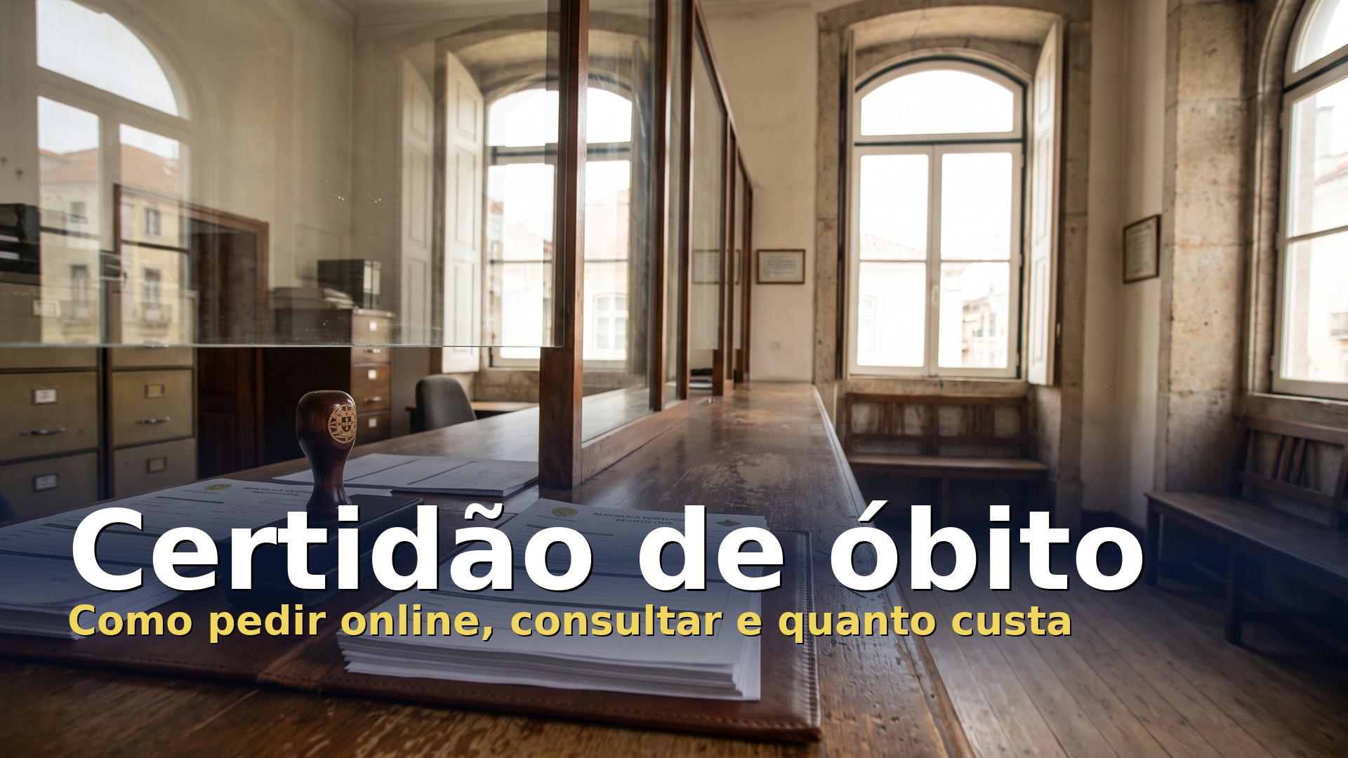 Balcão de uma conservatória do registo civil, onde se pede a certidão de óbito