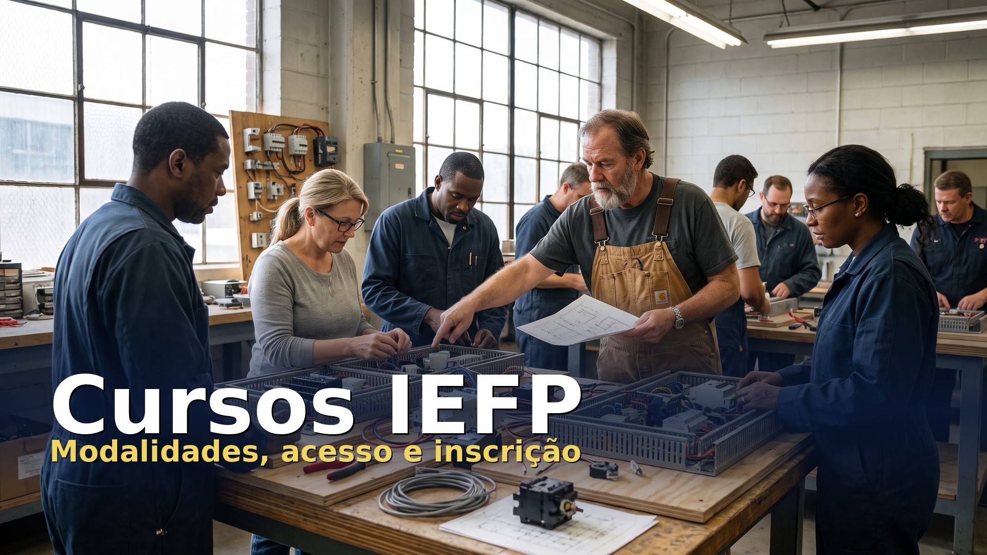 Cursos IEFP: formação profissional para adultos numa oficina de formação