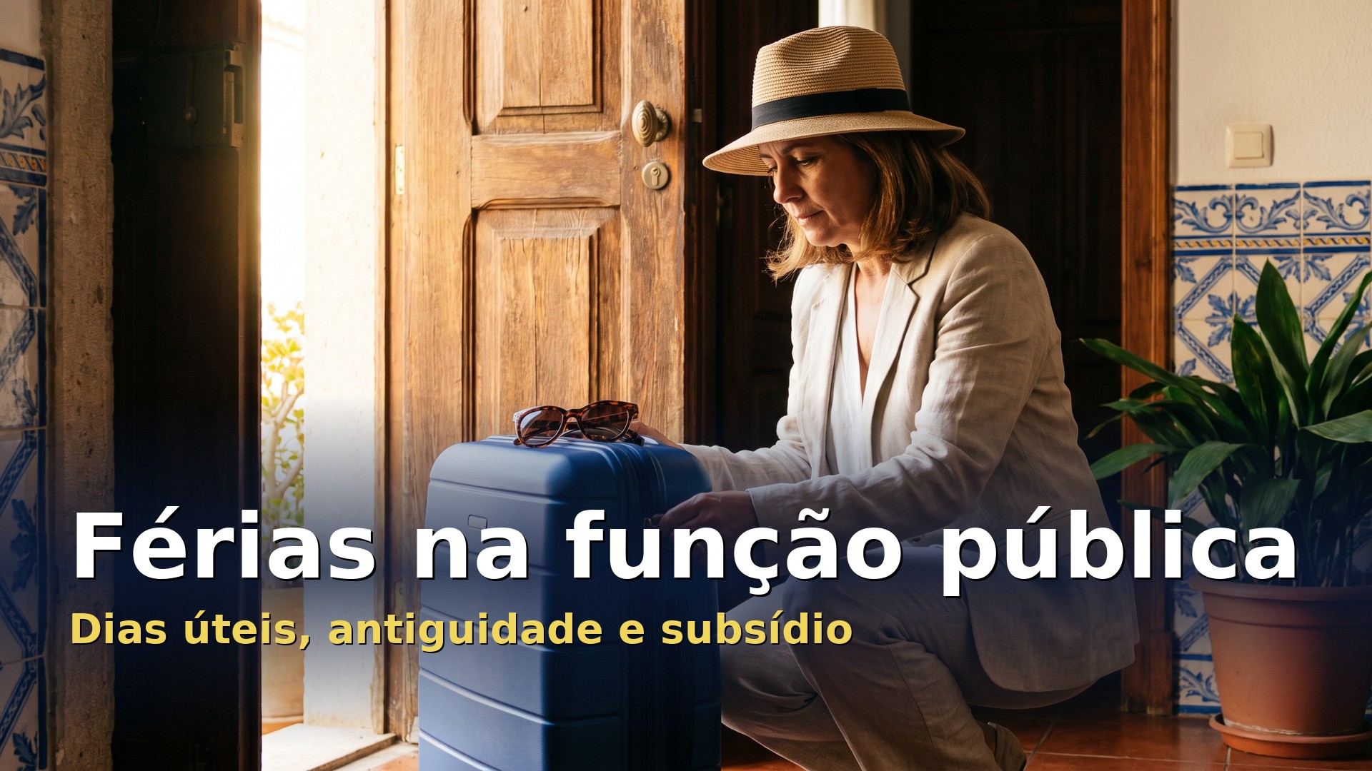 Dias de férias na função pública: funcionária a preparar a mala para as férias