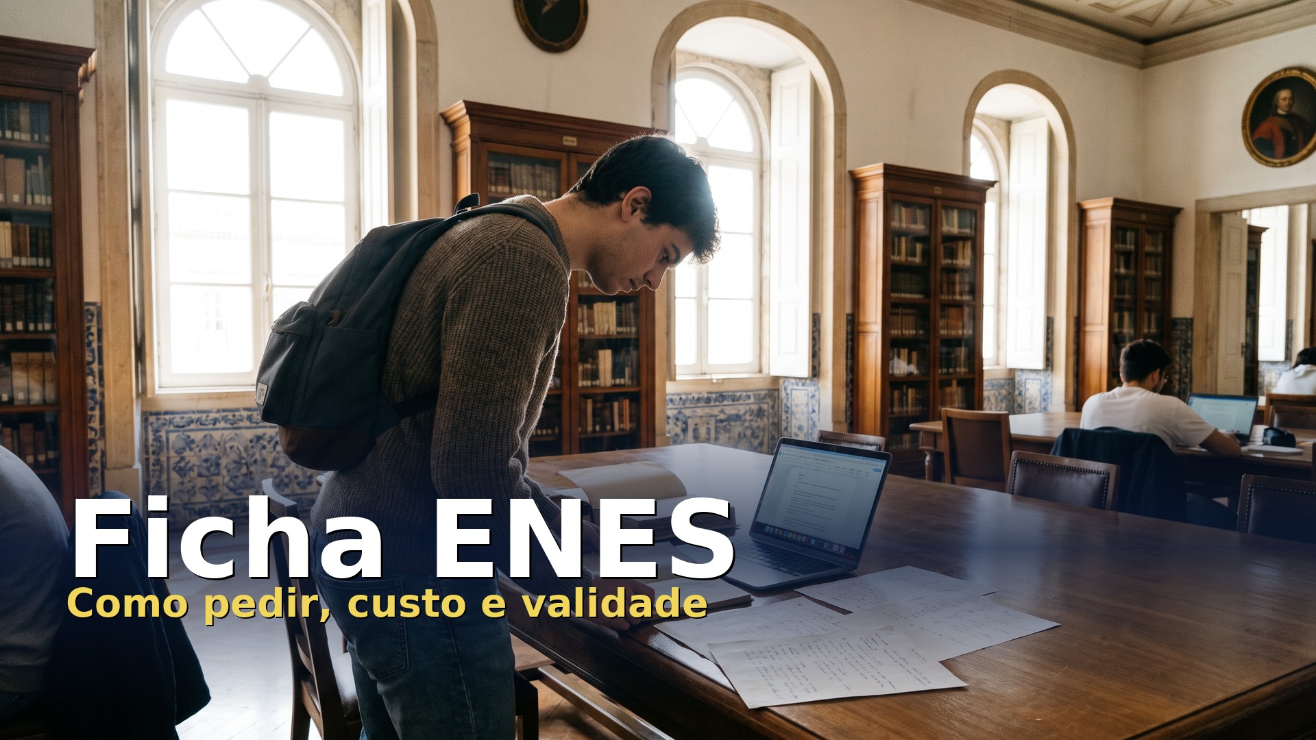 Ficha ENES: estudante a preparar a candidatura ao ensino superior